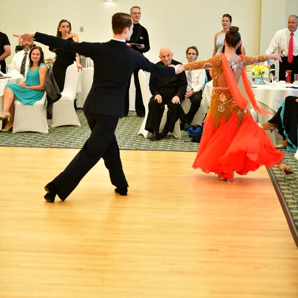 Orange Blossom - Ballroom Smooth Gown Nude & Orange by Dore Designs - Picture 11 of 16